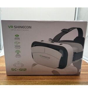 VR Shinecon SC-G12 Virtual Reality Glasses White Mobile VR Headset 4.7-7.0 inch